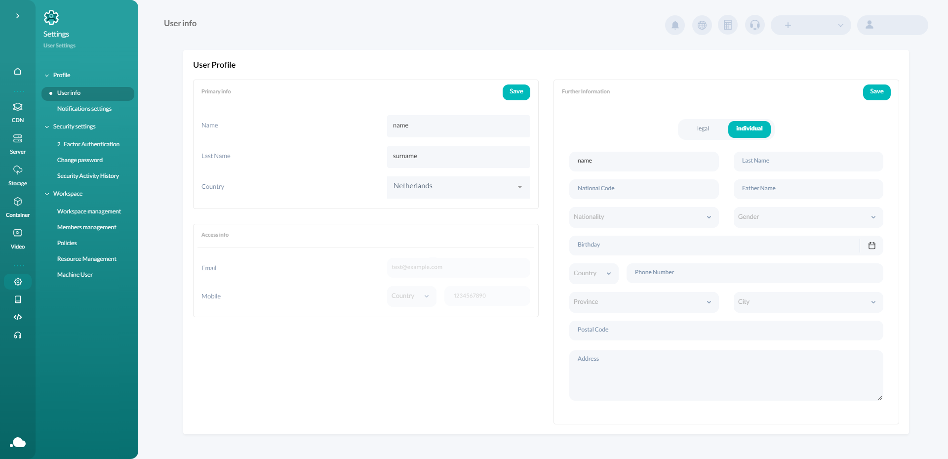 Modify User Info ArvanCloud s Products Documents